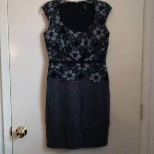 Ann Taylor Petite gray and black dress size 0P